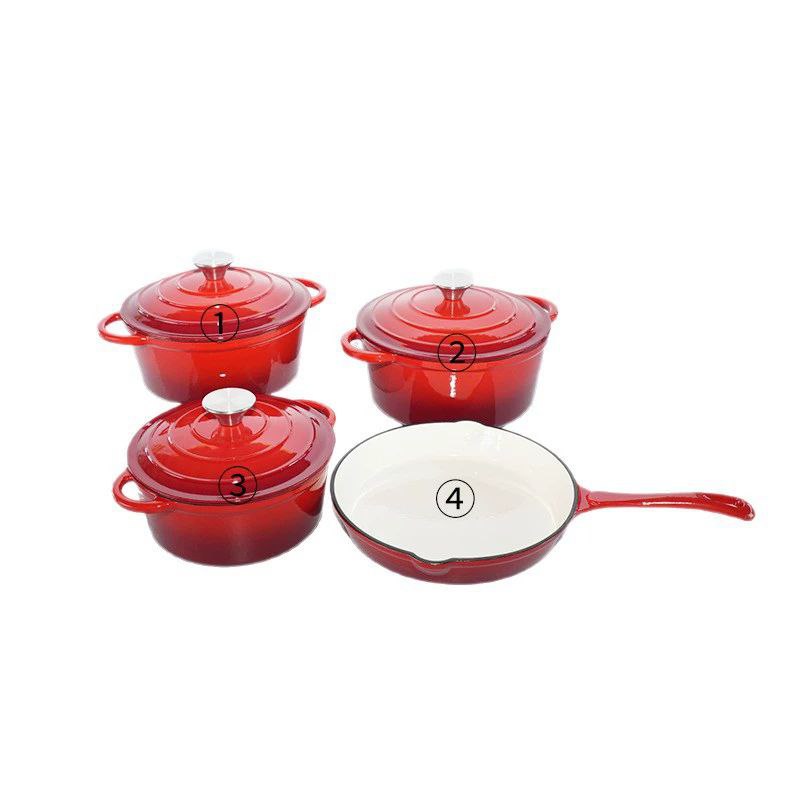 7-Piece Original Cast Iron Cookware Pot Set