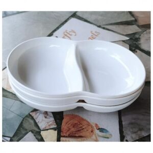Alternative view of UNBREAKABLE TWO PARTITION BOWL -6PCS