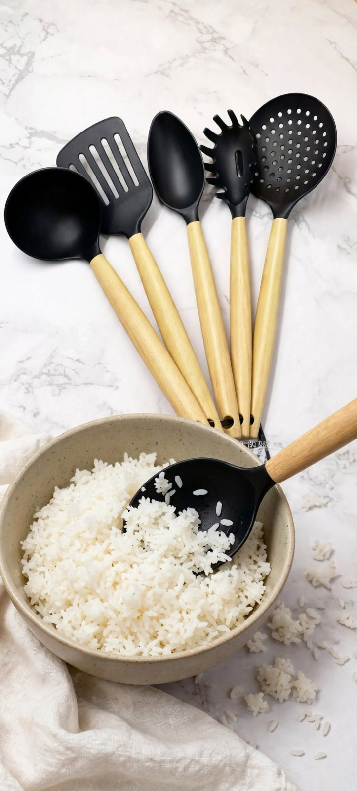 5PCS KITCHEN SPOON SET(BLACK) - Image 3