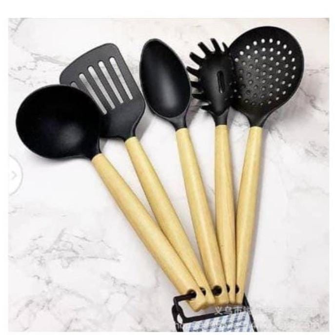 5PCS KITCHEN SPOON SET(BLACK) - Image 6