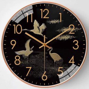 WALL CLOCK-BLACK FACE