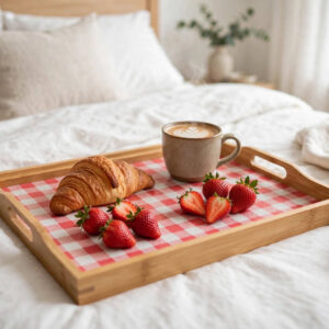 Alternative view of BAMBOO TRAY(SMALL WITH HANDLE)