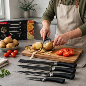 6 PCS FORGING FAMILY KNIFE SET