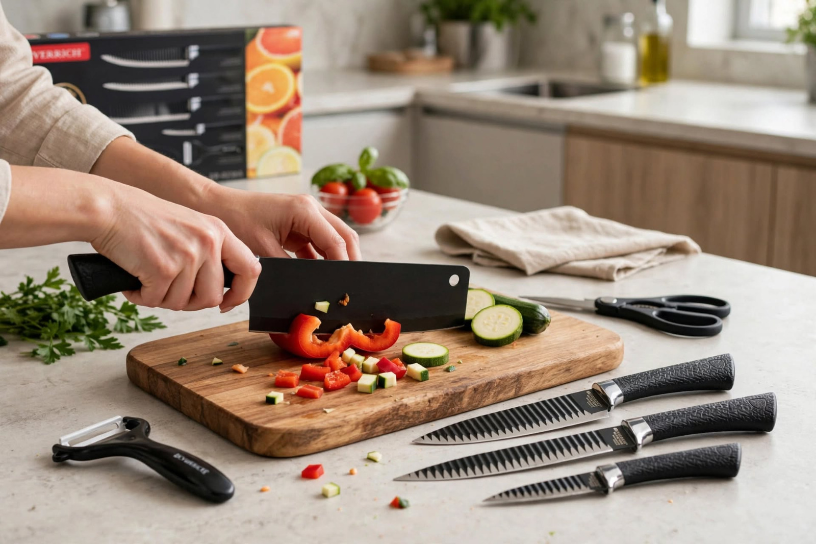 6 PCS FORGING FAMILY KNIFE SET - Image 3