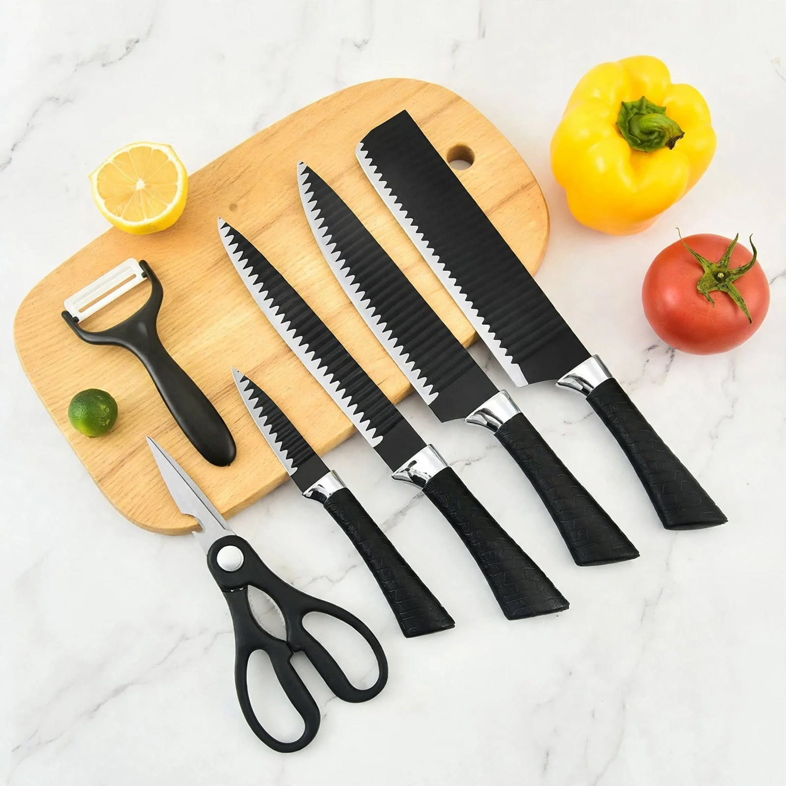 6 PCS FORGING FAMILY KNIFE SET - Image 5