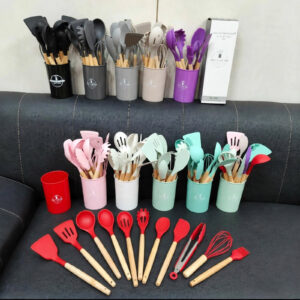 12PCS SILICONE COOKING SPOON SET
