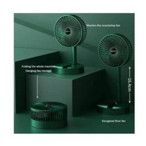 TELESCOPIC FOLDING FAN - green