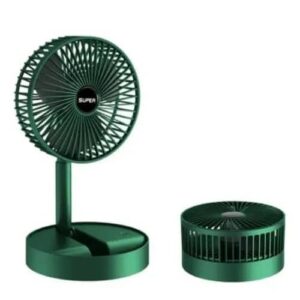 Alternative view of TELESCOPIC FOLDING FAN - green