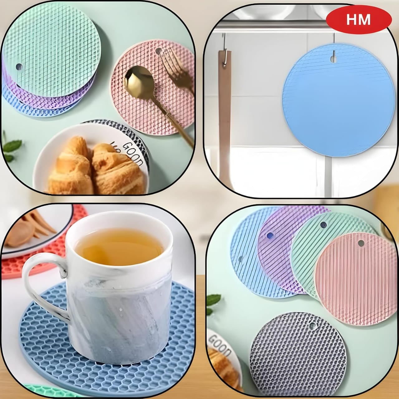 SILICONE NON SLIP HEAT RESISTANT MULTI MAT - PLACEMAT