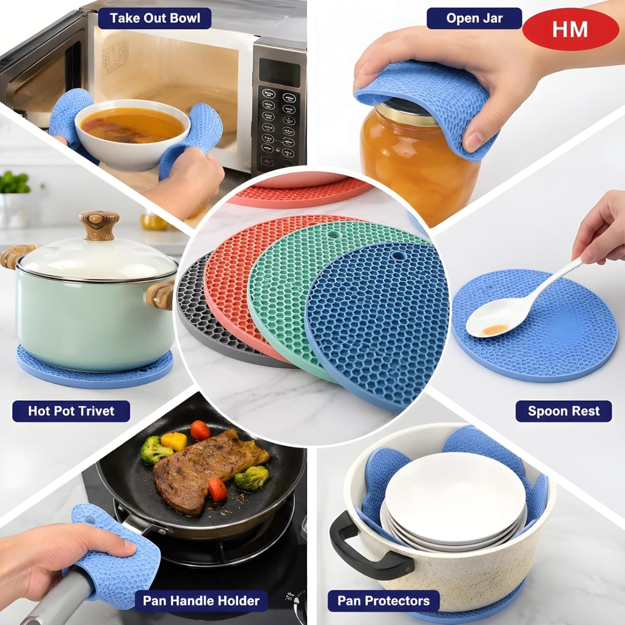 SILICONE NON SLIP HEAT RESISTANT MULTI MAT - PLACEMAT - Image 5