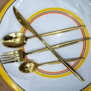 Alternative view of GOLD PENCIL TABLE FORK - pack of 6