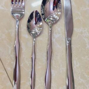 Alternative view of SILVER SPIRAL TABLE FORK - scolopy - pack of 6