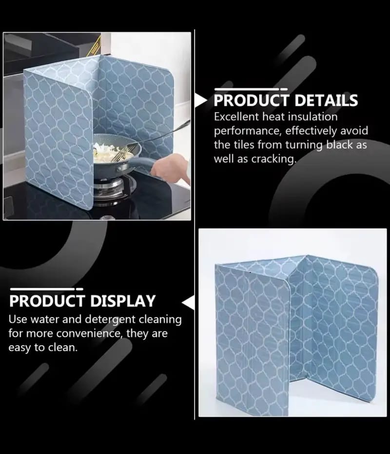 ALUMINIUM FOIL FOLDABLE OIL SHIELD FOR KITCHEN,PROTECTIVE SHEEET