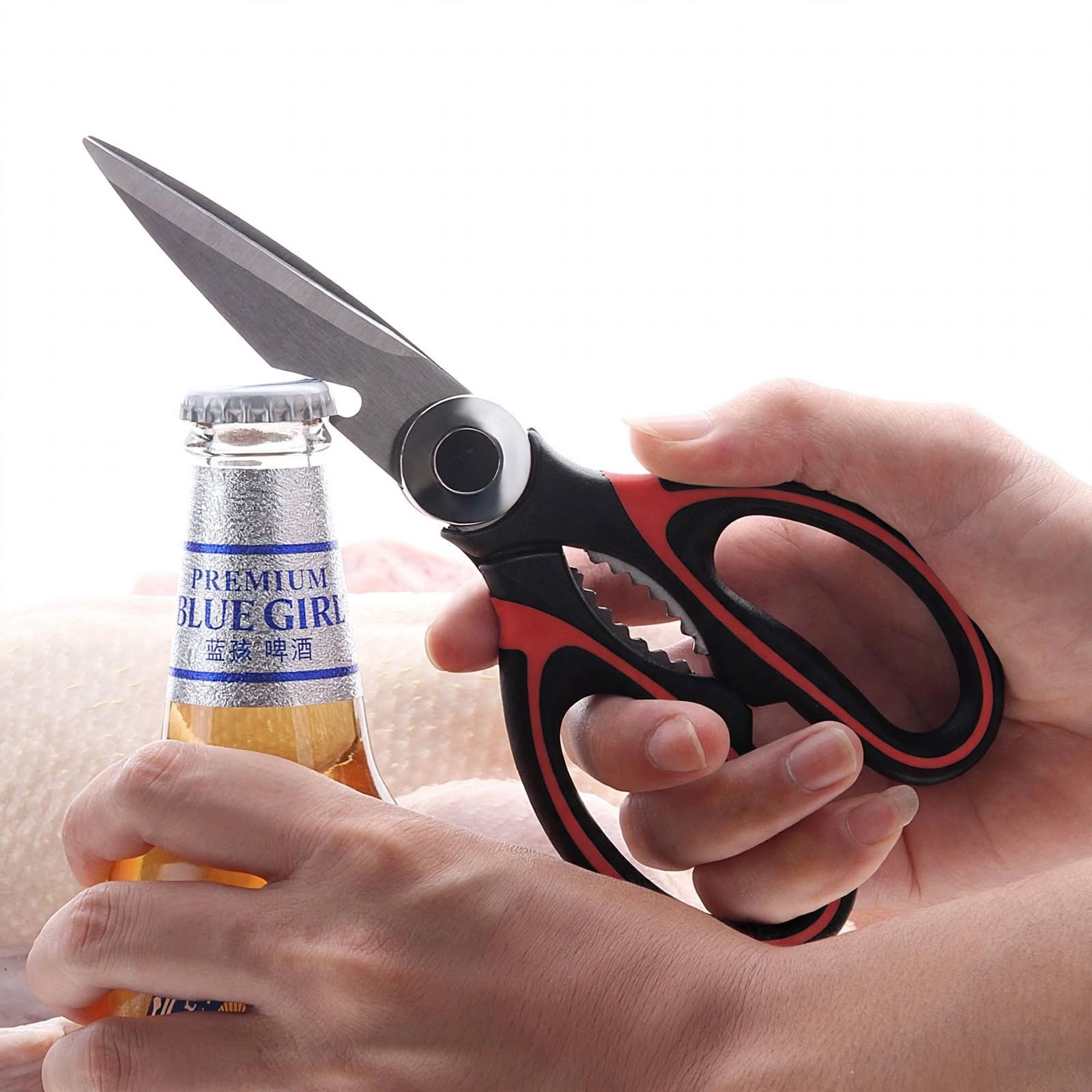 KITCHEN SCISSORS(BLACK,BLACK&RED)