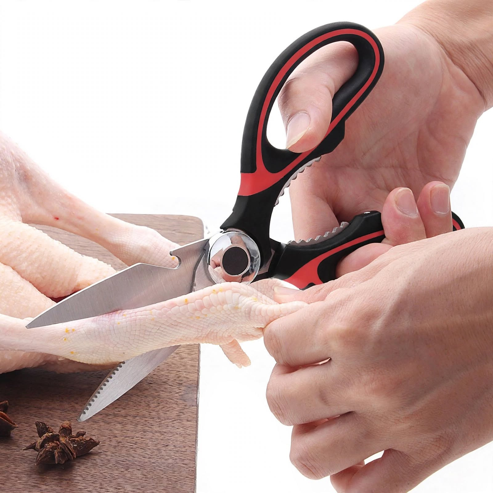 KITCHEN SCISSORS(BLACK,BLACK&RED) - Image 5