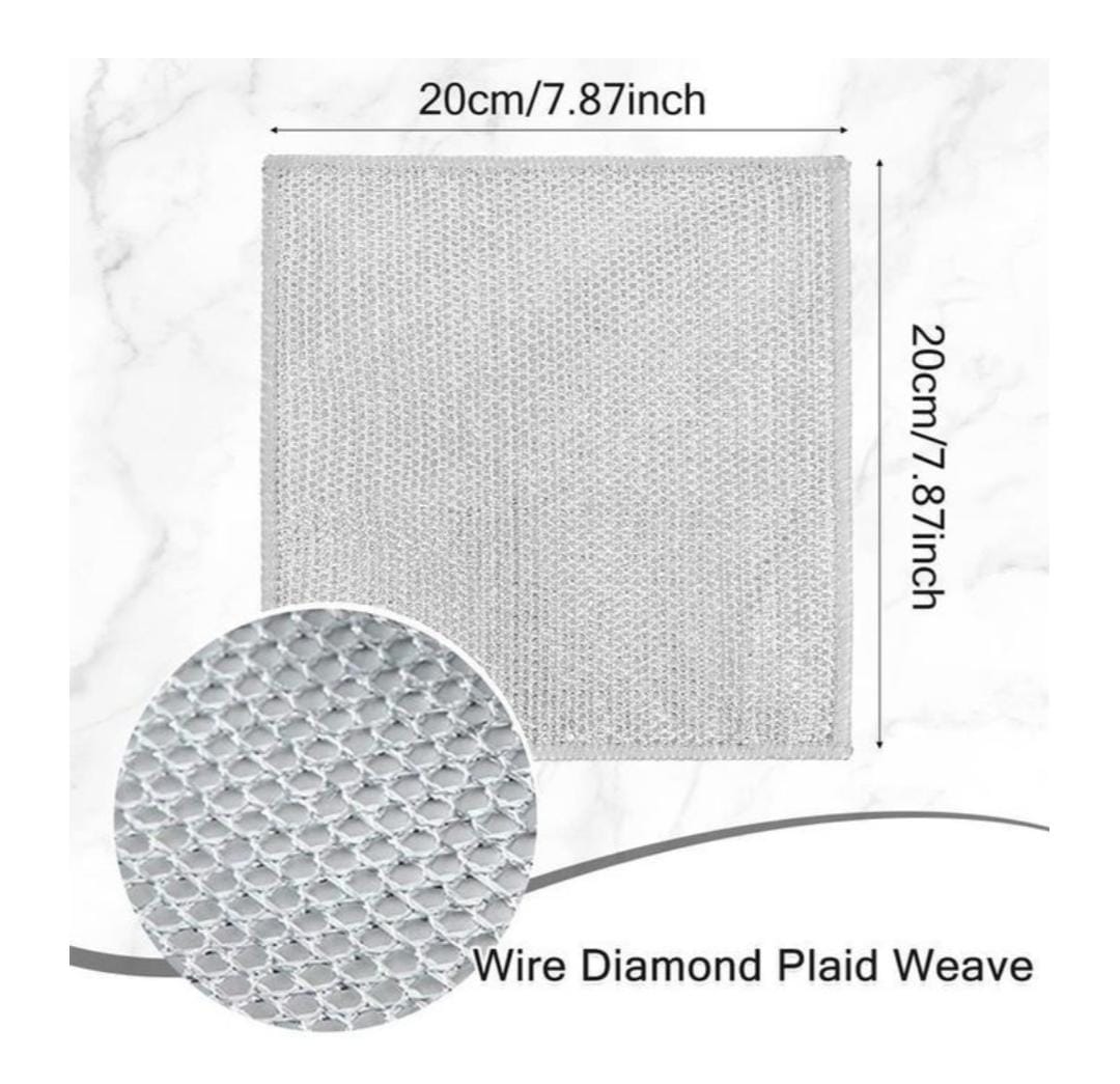 MULTIFUNCTIONAL SPONGE/METAL WIRE DISH TOWEL(PACK OF 5)