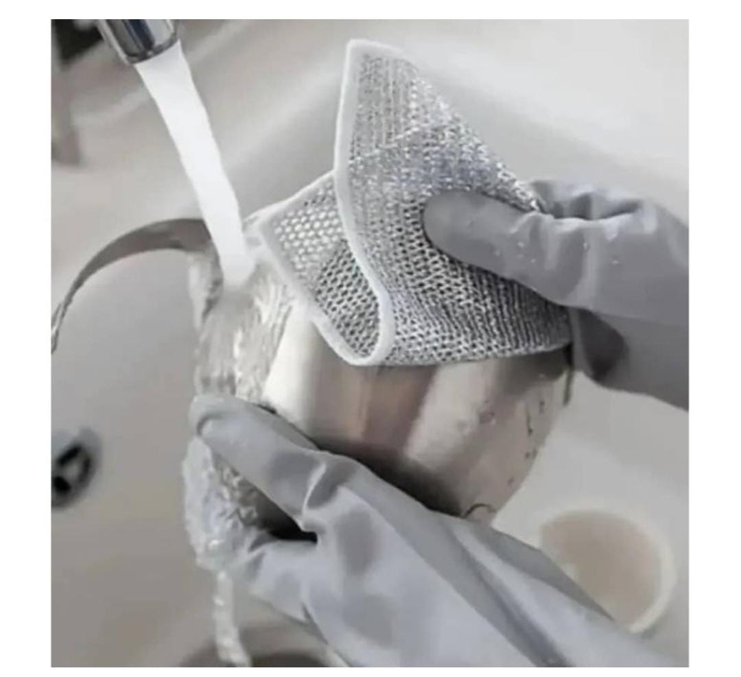 MULTIFUNCTIONAL SPONGE/METAL WIRE DISH TOWEL(PACK OF 5) - Image 6