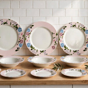 PLATE WITH FLOWER DESIGN-BIG