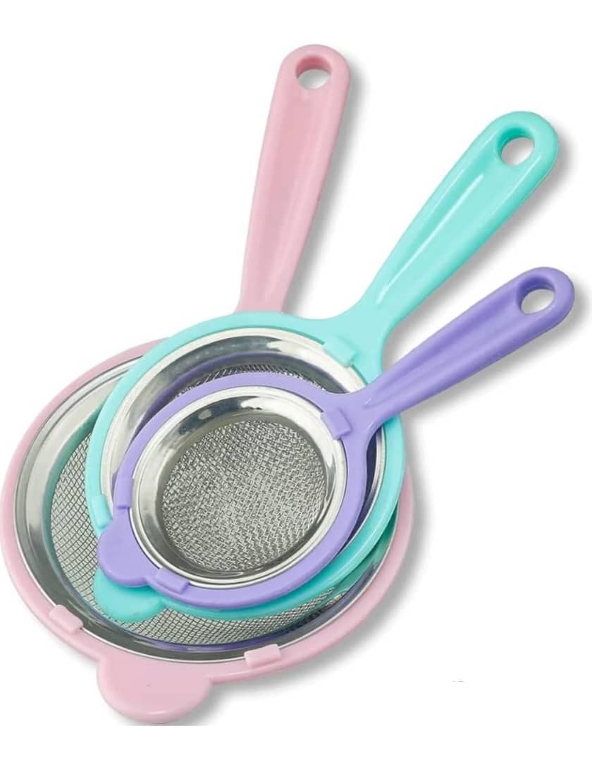 SET OF 3 STAINLESS STEEL SIEVES