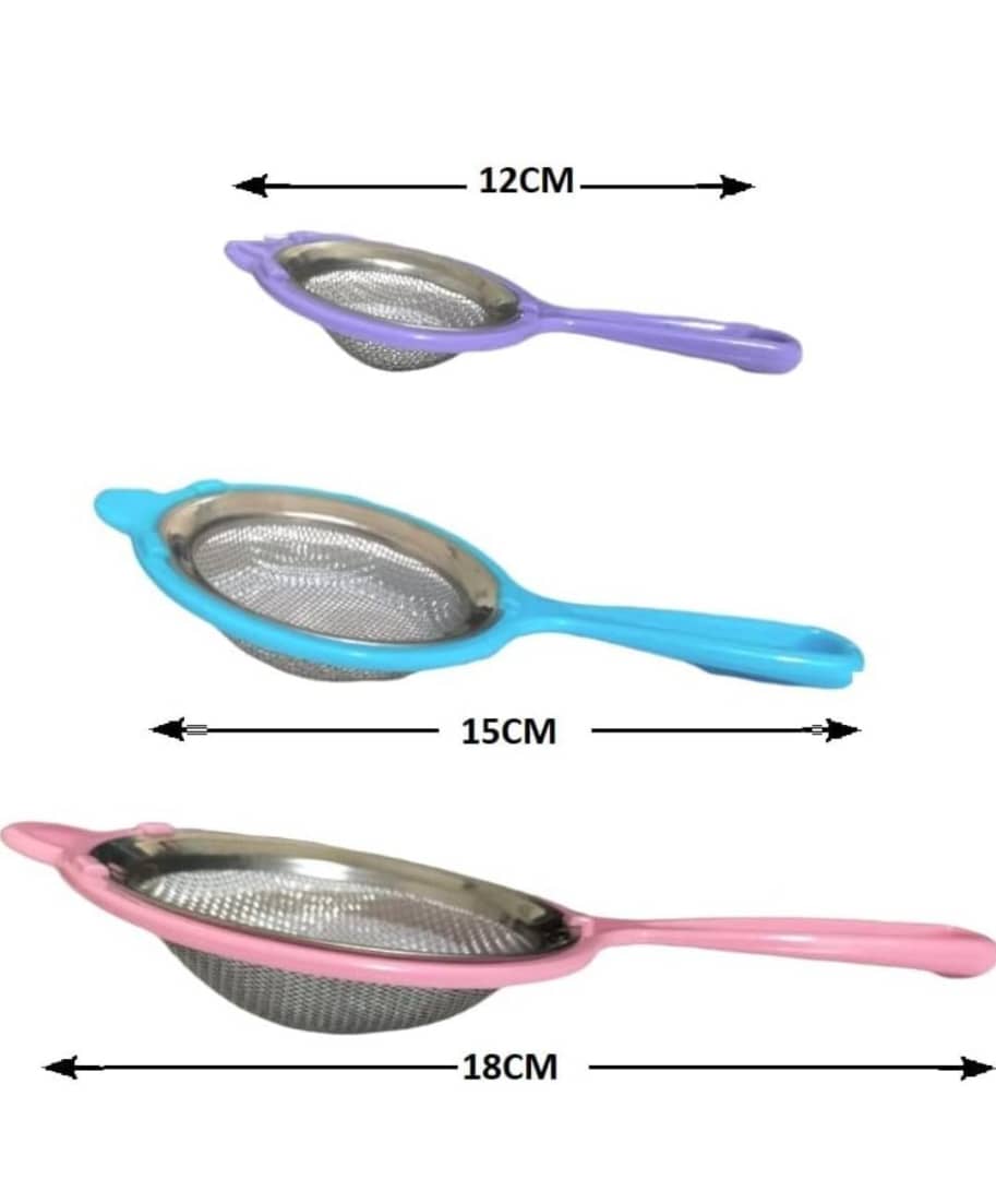 SET OF 3 STAINLESS STEEL SIEVES - Image 6