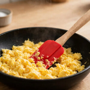 SILICONE(SHOVEL)WITH WOODEN HANDLE
